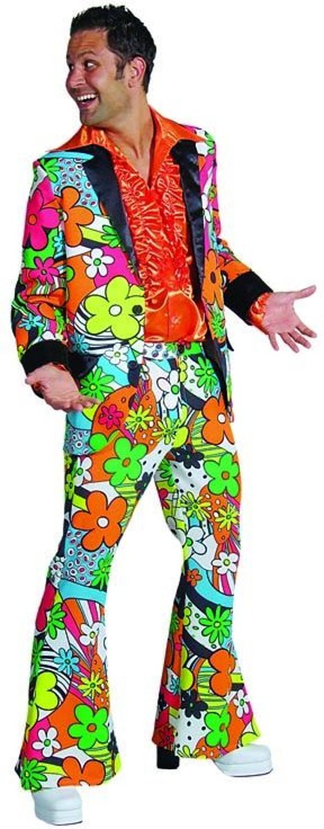 Hippie Kostuum | Bloemen Man Jaren 60 Hippie Kostuum | Large | Carnaval kostuum | Verkleedkleding